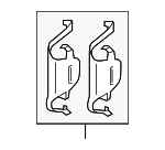 34116860087 - Brakes: Brake Pads Retainer Spring for BMW Image