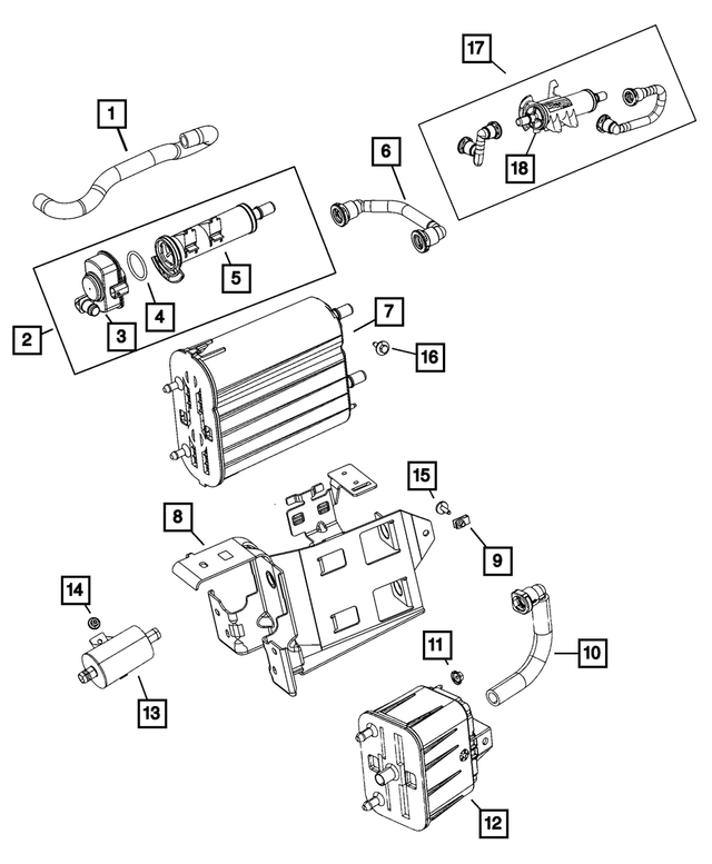 68469861AB - Emission Controls: Vapor Canister Hose for Mopar Image image