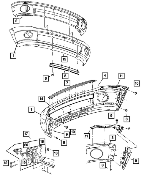 Front Bumper and Fascia for 2006 Dodge Ram 3500 #1