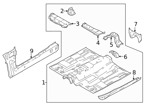 Floor & Rails for 2019 Ford Transit Connect #1