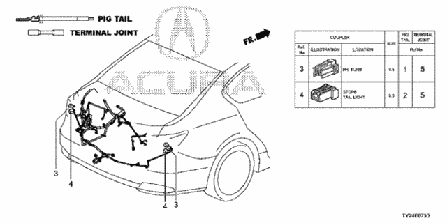 Electrical Connectors (RR.) for 2020 Acura RLX #0