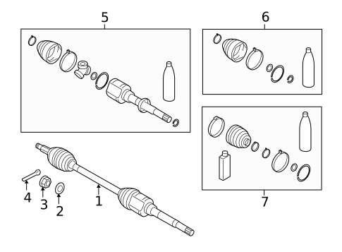 Drive Axles for 2025 Mitsubishi Outlander Sport #0
