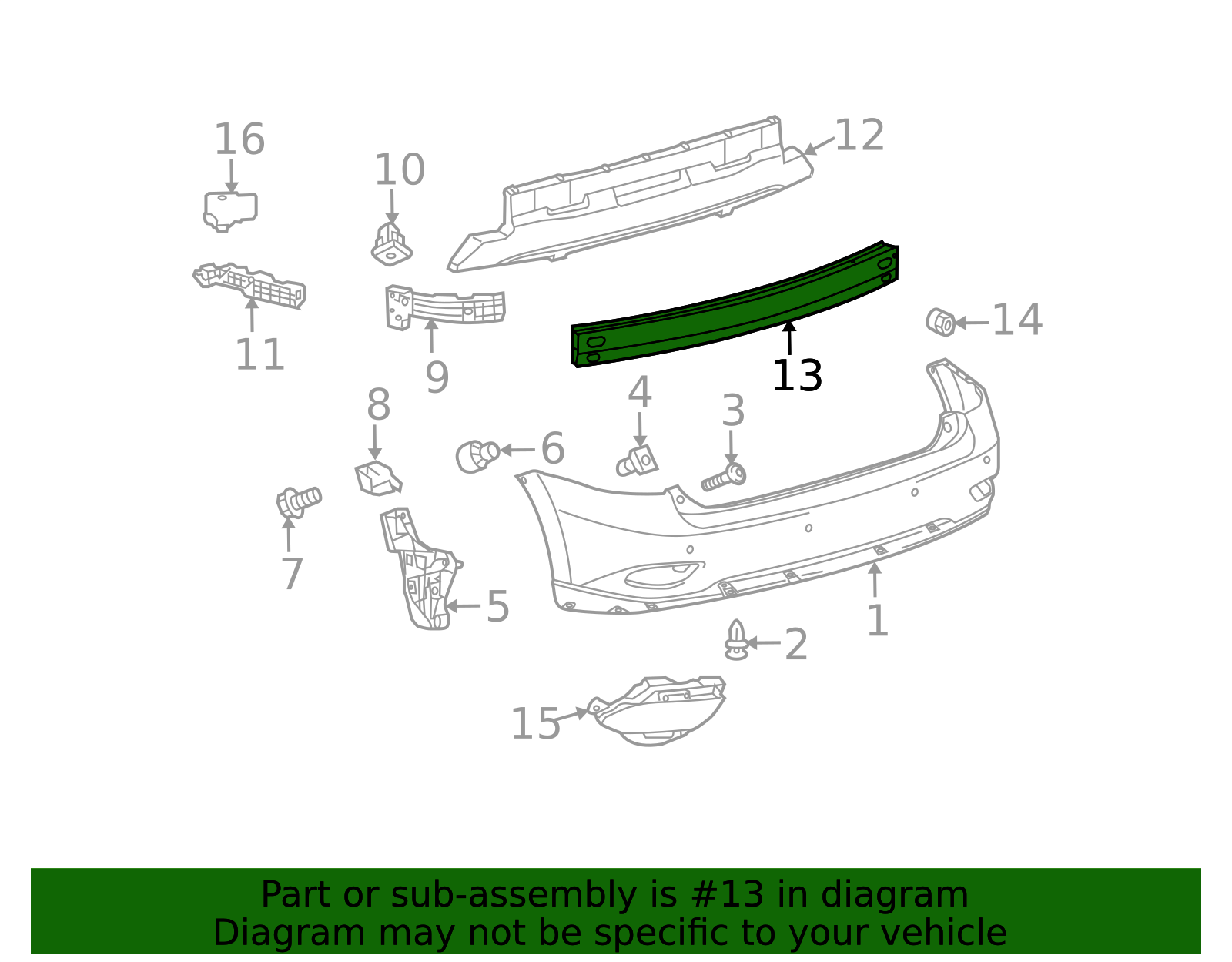 52171-0E031 - Bumper Impact Bar 2010-2015 Lexus | Lexus Parts Outlet