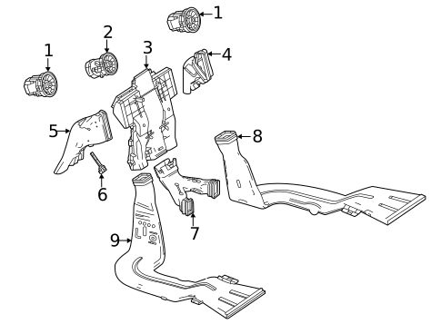 Ducts for 2021 Mercedes-Benz GLA250 #0
