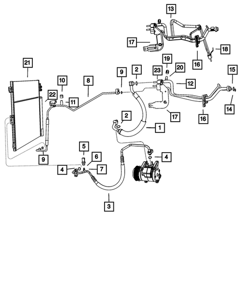 Air Conditioner and Heater Plumbing for 2011 Dodge Durango #0