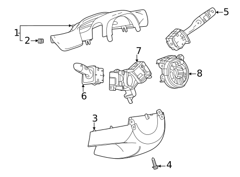 Shroud, Switches & Levers for 2023 Buick Encore GX #0