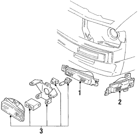 Side Marker Lamps for 1992 Oldsmobile Toronado #1