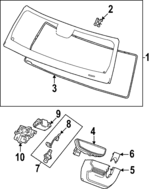 84874071 - : Interior Rear View Mirror Cover for GMC: Hummer EV Pickup, Hummer EV SUV Image