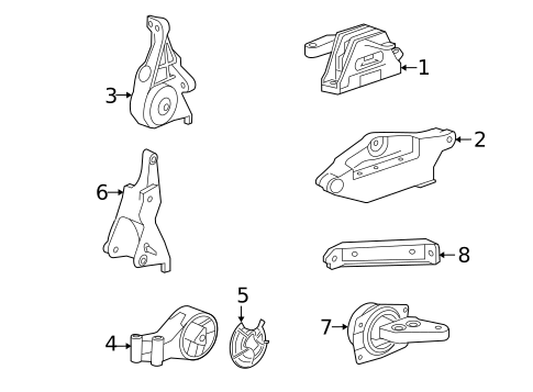 Engine & Trans Mounting for 2013 Cadillac XTS #0