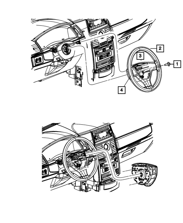 1JY071K5AA - Steering: Steering Wheel Back Cover for Mopar Image image
