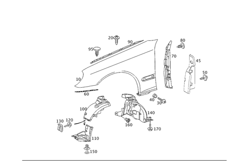 Front Fender for 2001 Mercedes-Benz C240 #0