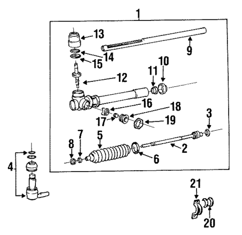 Steering Gear for 1993 Hyundai Scoupe #0