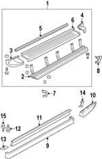 15033363 - : Running Board End Cap for GM Image