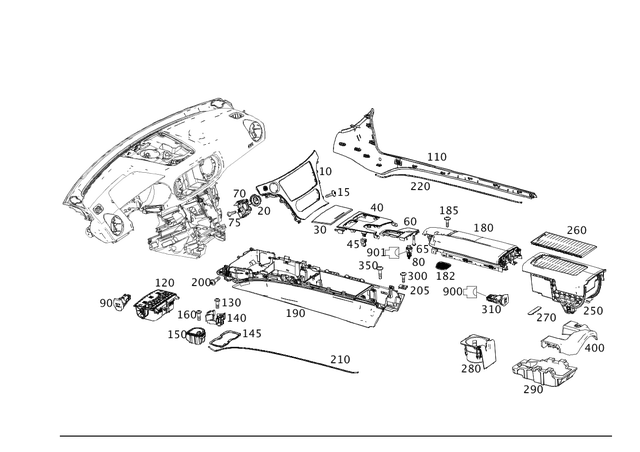 2316808236 - Panelling: Cover Trim for Mercedes-Benz: SL400, SL450, SL550, SL63 AMG, SL65 AMG Image image
