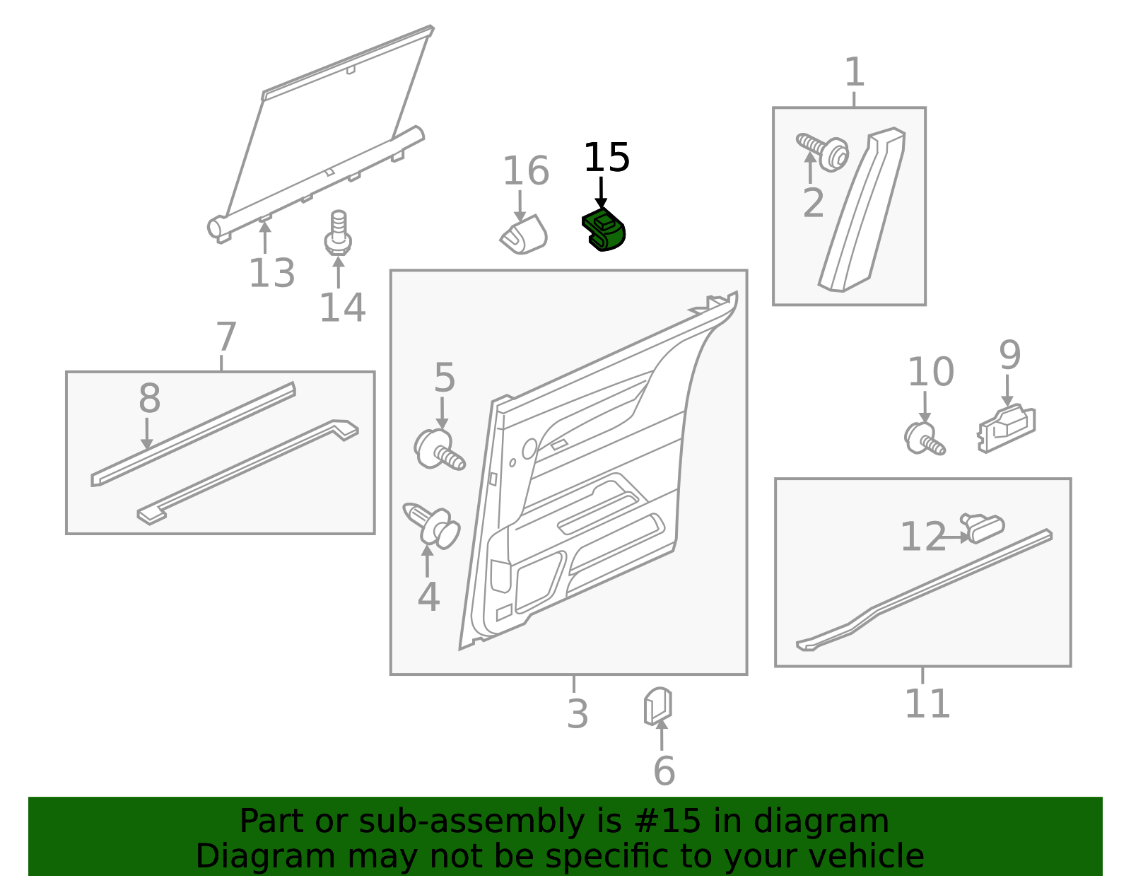 83740-TK8-A01ZA - 2011-2017 Honda Odyssey - Hook Sunshade *NH167L