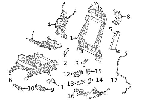 Driver Seat Components for 2018 Lexus GS F #3