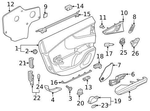 Interior Trim - Rear Door for 2017 Audi RS7 #0