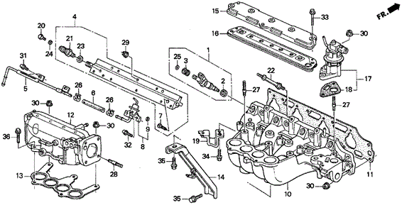 Intake Manifold (1) for 1997 Acura CL #0