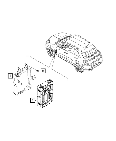 Keys, Modules and Engine Controllers for 2021 Fiat 500X #0