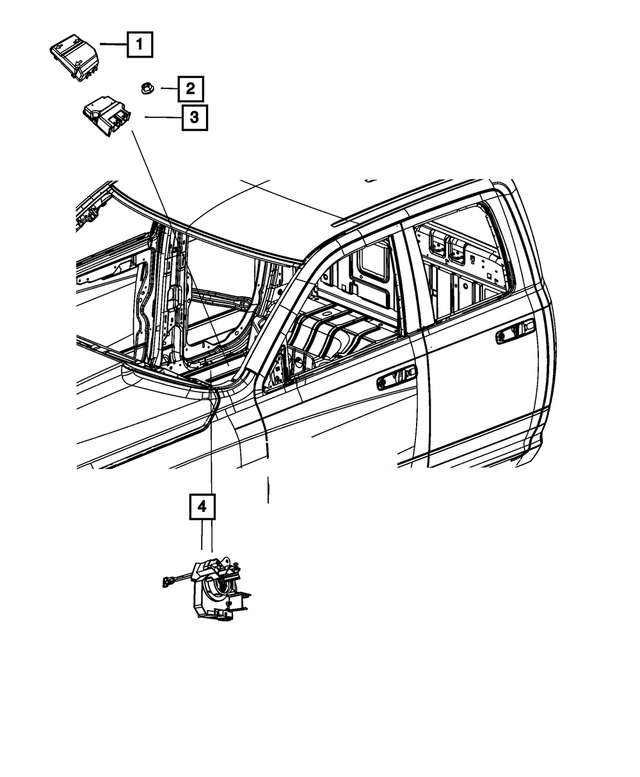 56038962AD - Restraints: Occupant Restraint Control Cover for Mopar Image image