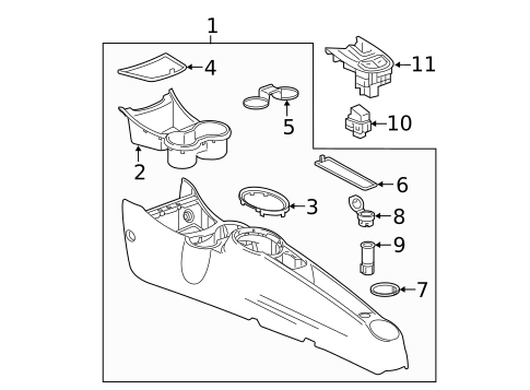 Console for 2014 Chevrolet Spark EV #0