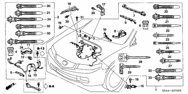 Engine Wire Harness for 2004 Acura TSX #0