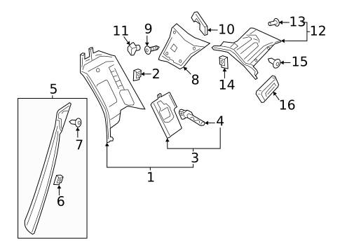 Interior Trim - Quarter Panels for 2019 Volvo XC90 #0