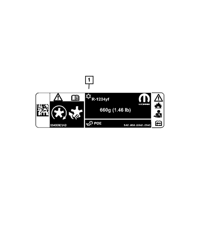 57009274AB - Labels: Air Conditioning System Label for Mopar Image image