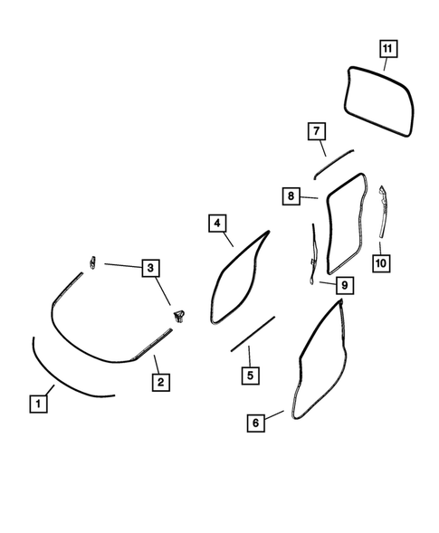 Body Structure Welds, Weatherstrips, Seals, Sealers and Adhesives for 2024 Chrysler Voyager #0