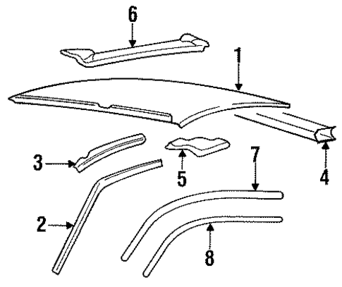 Roof & Components for 1993 Porsche 968 #0