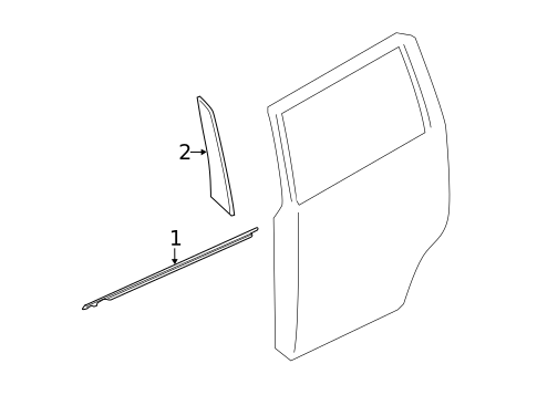 Exterior Trim - Rear Door for 2011 INFINITI QX56 #0