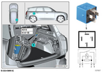 61369367693 - Vehicle Electrical System: Relay, Make Contact, Sky-Blue for Mini: Cooper C, Cooper S, Countryman S ALL4, Countryman SE ALL4, JCW, JCW Countryman ALL4 Image image
