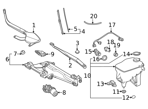 Wiper & Washer Components for 2018 Toyota Mirai #0