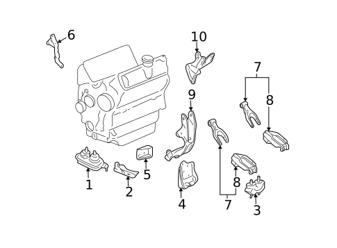 Engine & Trans Mounting for 2007 Chevrolet Monte Carlo #0