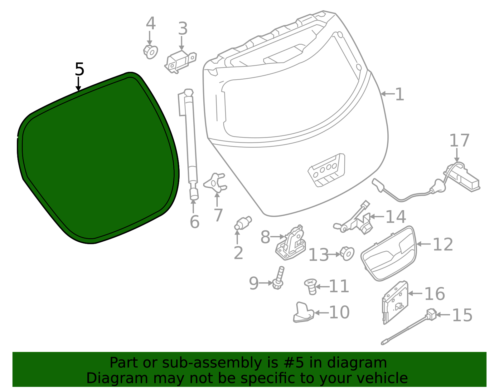 2013-2017 Nissan LEAF Hatch Seal 90830-9RB0A | QuirkParts