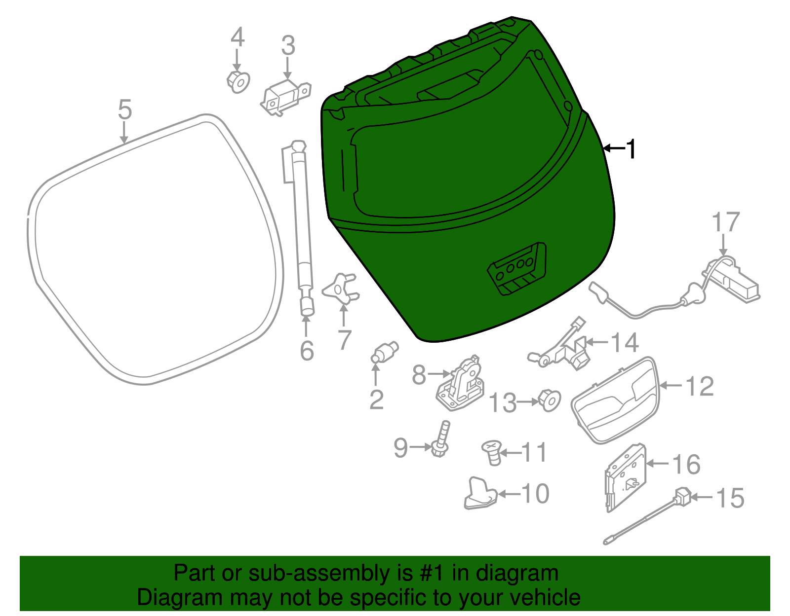 Lift Gate - Nissan (KMA0M-3NAMB)