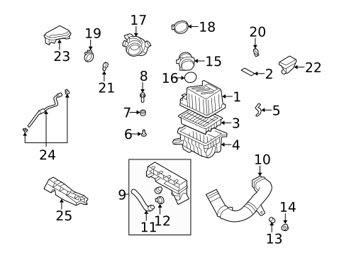 Air Intake for 2009 Hyundai Santa Fe #0