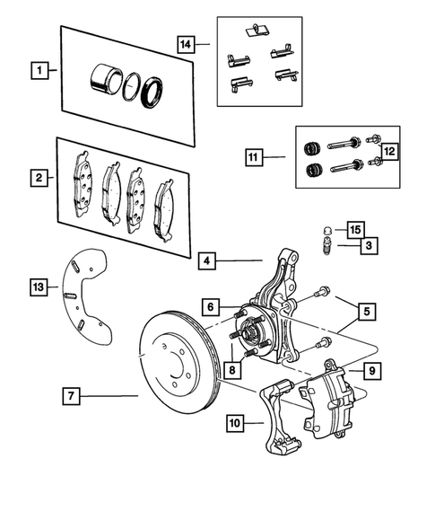Front Brakes for 2011 Dodge Journey #0