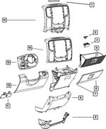 1JQ68HL1AA - Interior Trim: Glovebox Door Latch for Mopar Image