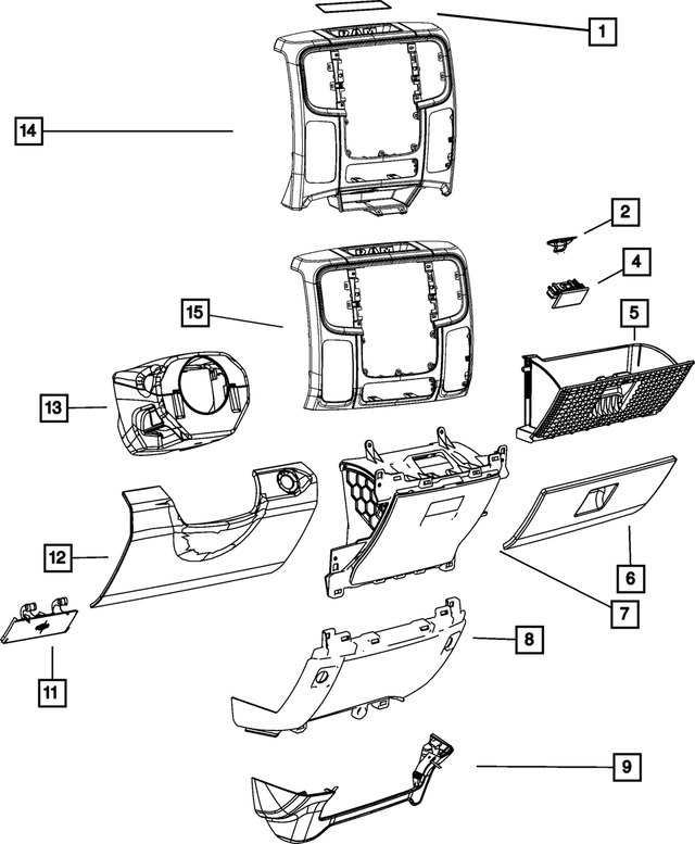 1JQ68TX7AA - Interior Trim: Glovebox Door Latch for Mopar Image image