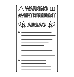 GEA157K92 - : 2012-2013 Mazda 6 - Air Bag Label for Mazda: 6 Image