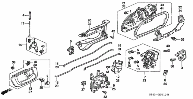 Rear Door Locks for 2001 Honda Accord #0