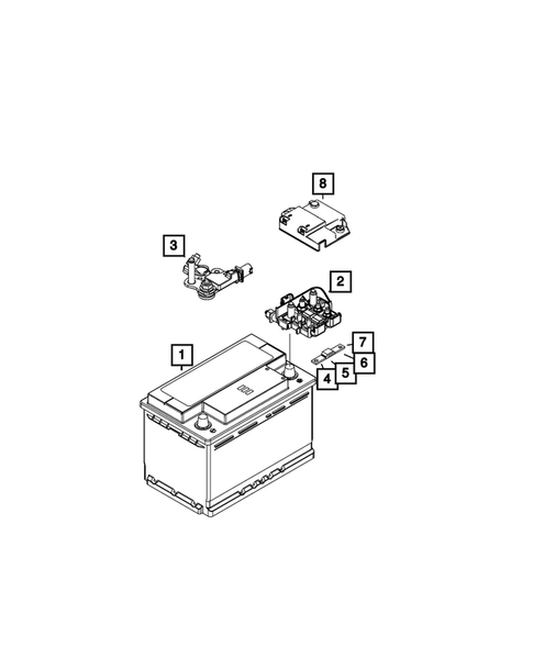 Battery, Battery Tray and Cables for 2024 Fiat 500E #0
