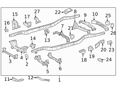 Frame & Components for 2020 Lexus GX460 #0