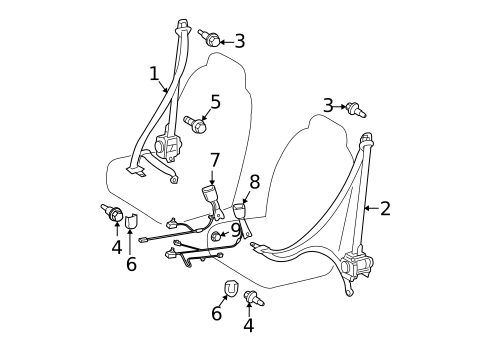 Seat Belt for 2005 Scion tC #1