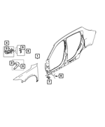 68609967AA - : Fender Mounting Bracket, Right for Mopar Image