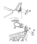 5074208AB - Doors and Related Parts: Outside, Rearview, Electric, Heated Mirror, Right for Mopar Image