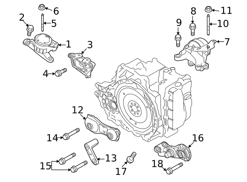 Engine & Trans Mounting for 2013 Lincoln MKS #0