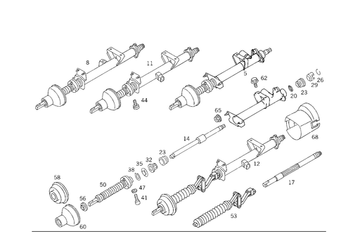 Steerg. Column Jacket Tube & Steerg. Shaft for 1997 Mercedes-Benz C230 #1