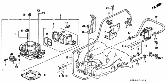 Throttle Body (SOHC) for 1997 Honda Civic #0